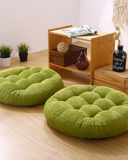 Poduszka siedzisko dekoracyjna gofrowana okrągła