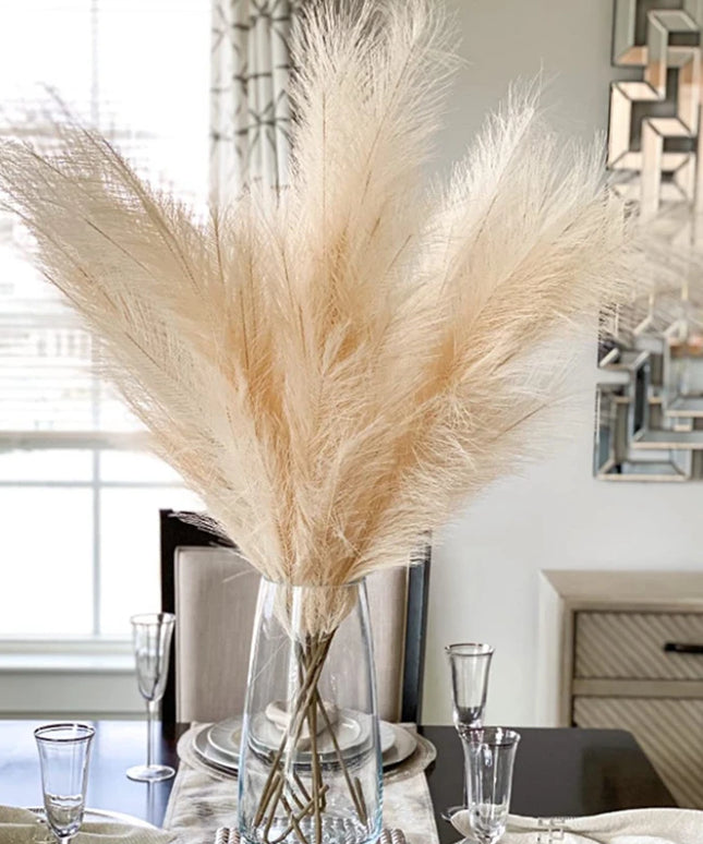 Trawa pampasowa w jasnych kolorach długość 40 cm 10 sztuk