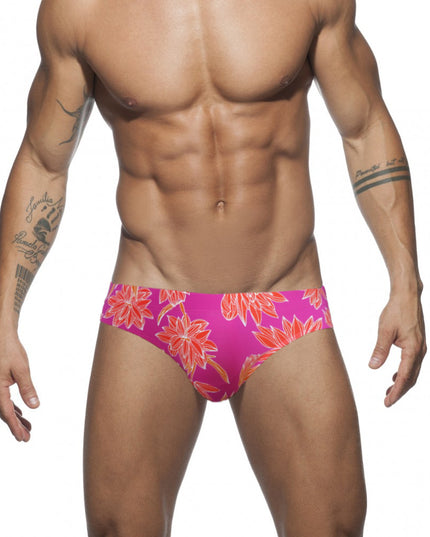 Męskie slipy kąpielowe z motywem liści