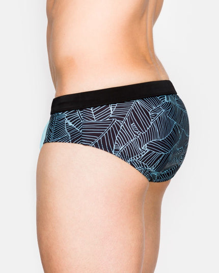 Męskie slipy kąpielowe z motywem egzotycznych liści