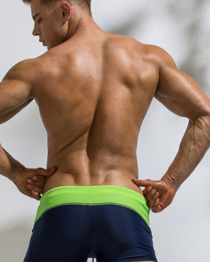 Męskie bokserki kąpielowe z kolorowymi wstawkami