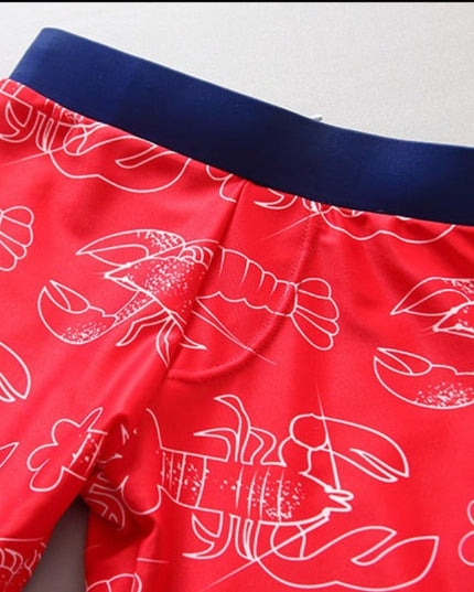 Kostium kąpielowy 3-częściowy dla niemowląt ze wzorem homara