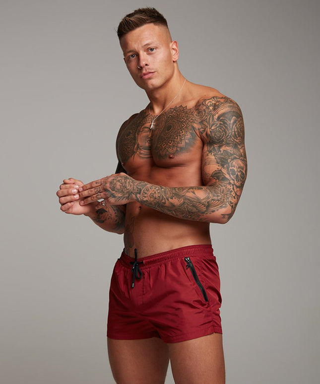 Męskie szorty kąpielowe z dwoma kieszeniami na zamek