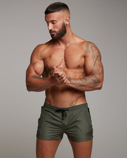 Męskie szorty kąpielowe z dwoma kieszeniami na zamek