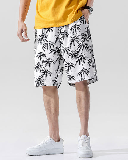 Męskie szorty kąpielowe luźne z palmami