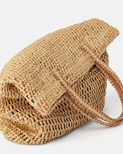 Torba plażowa słomkowa w dwóch kolorach