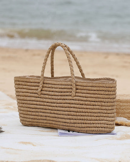 Torba plażowa słomkowa duża