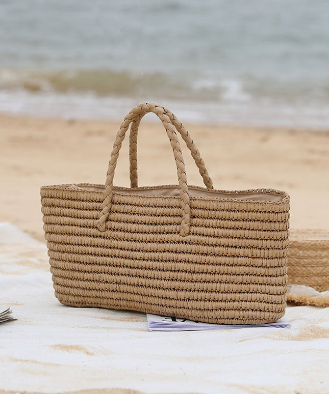 Torba plażowa słomkowa duża