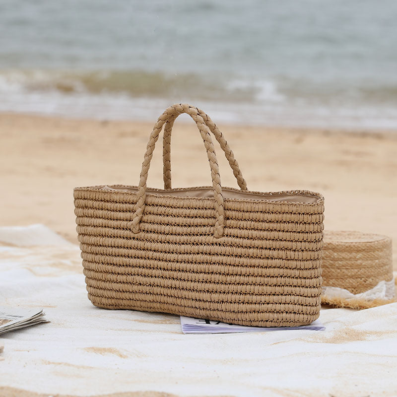 Torba plażowa słomkowa duża