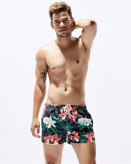 Męskie szorty kąpielowe z motywem kwiatów