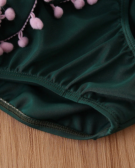 Strój kąpielowy dwuczęściowy bikini dla dziewczynek z kokardkami