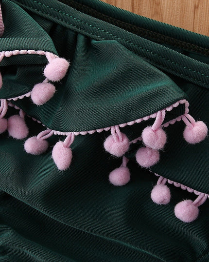 Strój kąpielowy dwuczęściowy bikini dla dziewczynek z kokardkami