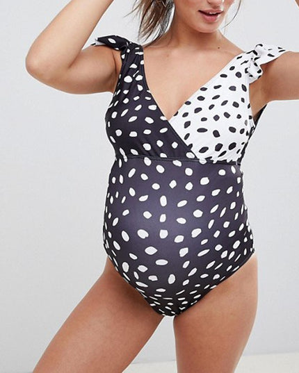 Jednoczęściowy strój kąpielowy dla kobiet w ciąży w centki