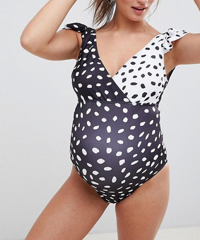 Jednoczęściowy strój kąpielowy dla kobiet w ciąży w centki