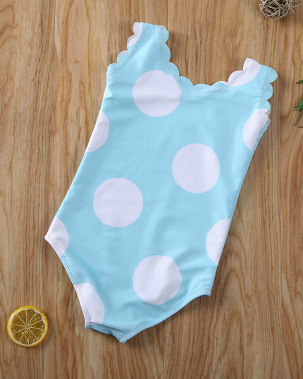 Jednoczęściowy strój kąpielowy dla dziewczynki w kropki