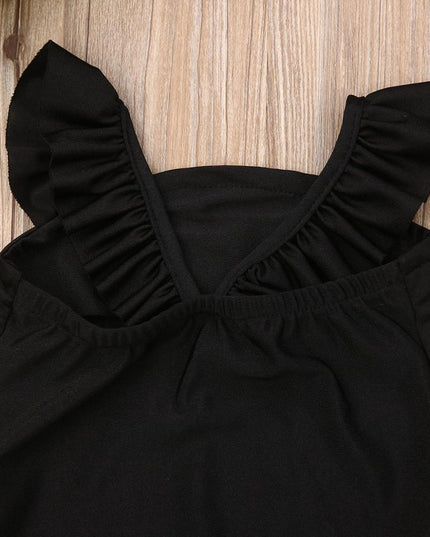 Jednoczęściowy strój kąpielowy dla dziewczynki z falbankami przy ramiączkach