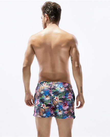 Męskie szorty kąpielowe z motywem kwiatów
