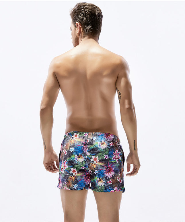 Męskie szorty kąpielowe z motywem kwiatów