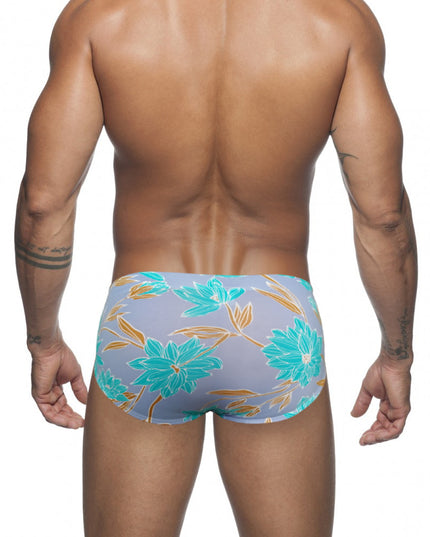 Męskie slipy kąpielowe z motywem liści