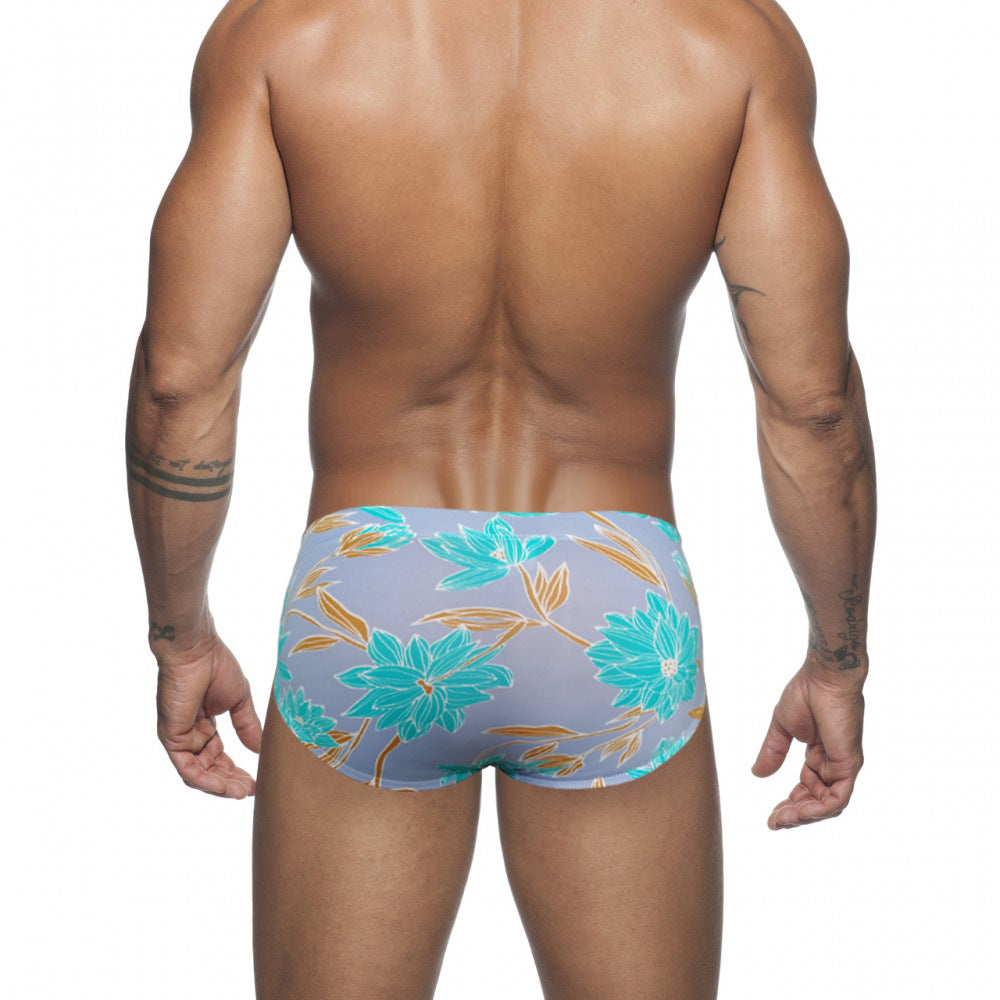 Męskie slipy kąpielowe z motywem liści