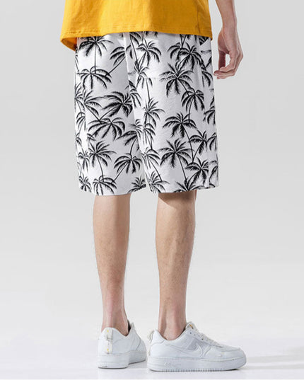 Męskie szorty kąpielowe luźne z palmami