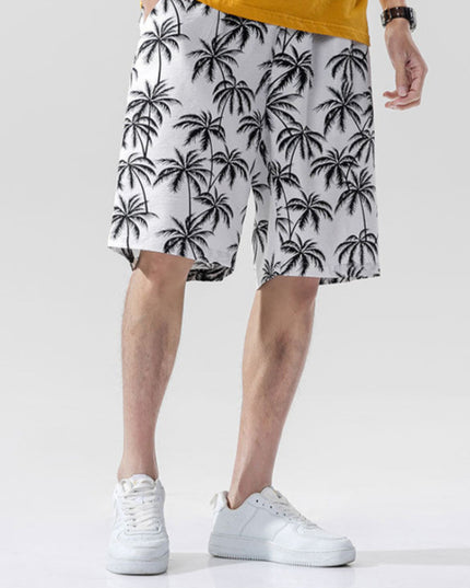 Męskie szorty kąpielowe luźne z palmami