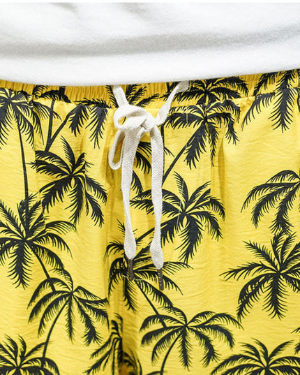 Męskie szorty kąpielowe luźne z palmami