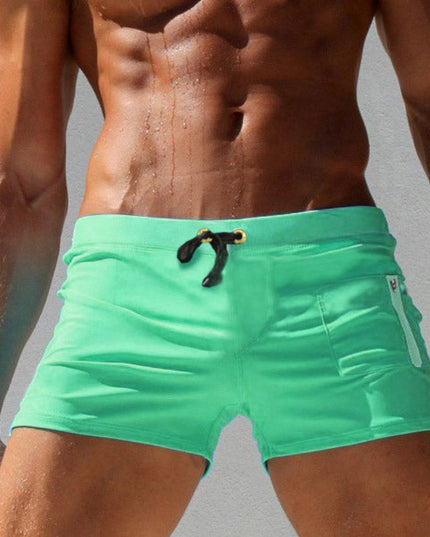 Męskie bokserki kąpielowe z kieszonkami na zamek