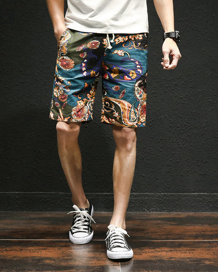 Męskie szorty kąpielowe z orientalnym wzorem
