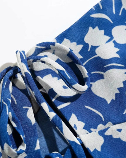 Sukienka maxi letnia z wiązanym dekoltem