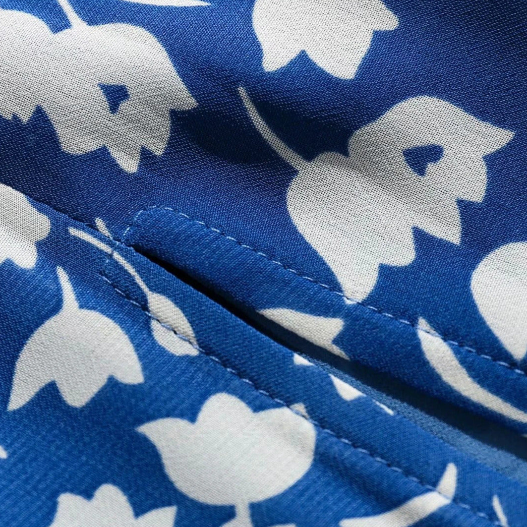 Sukienka maxi letnia z wiązanym dekoltem