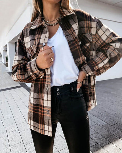 Damska koszula flanelowa w kratkę