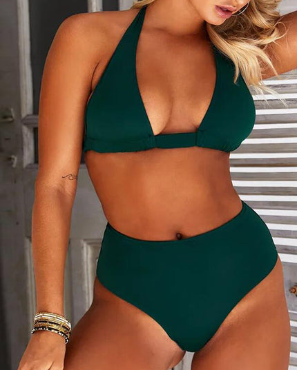 Damski dwuczęściowy strój kąpielowy bikini z podwójnym wiązaniem