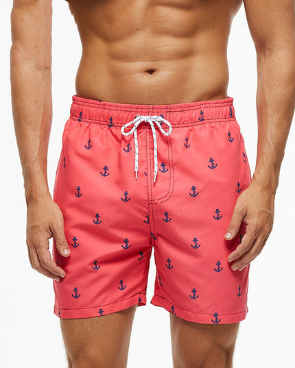 Męskie szorty kąpielowe z motywem kotwicy