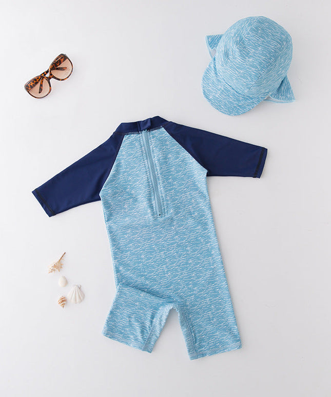 Kostium kąpielowy dla niemowląt ze wzorem rekina