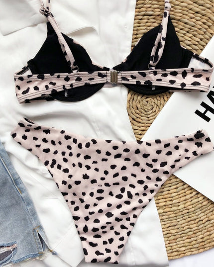 Dwuczęściowy strój kąpielowy bikini w centki