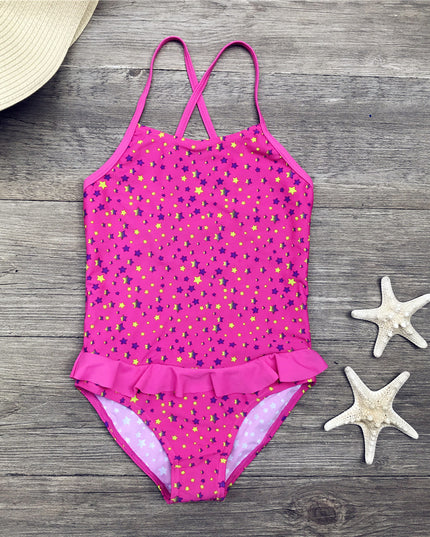 Jednoczęściowy strój kąpielowy dla dziewczynki w gwiazdki