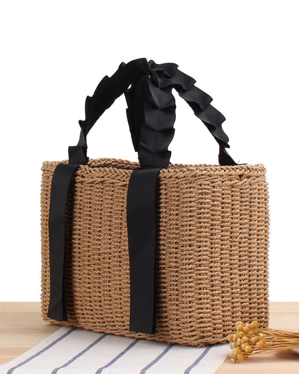 Torba plażowa z ozdobnym uchwytem