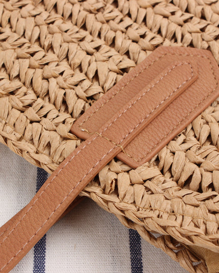 Torba plażowa słomkowa z frędzlami