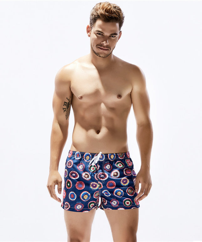 Męskie szorty kąpielowe w okrągłe wzory
