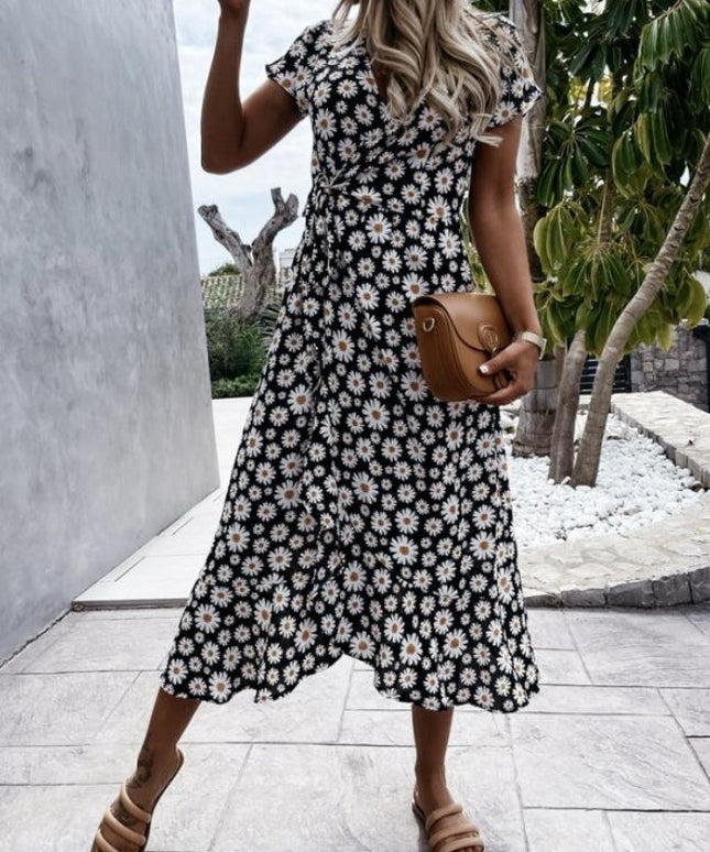 Sukienka midi w kwiatki