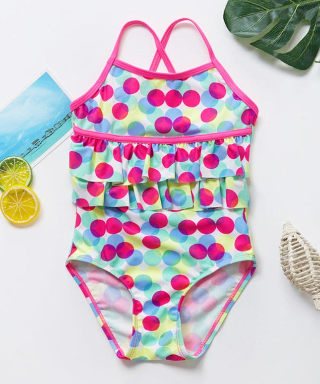 Jednoczęściowy strój kąpielowy dla dziewczynki ze wzorami