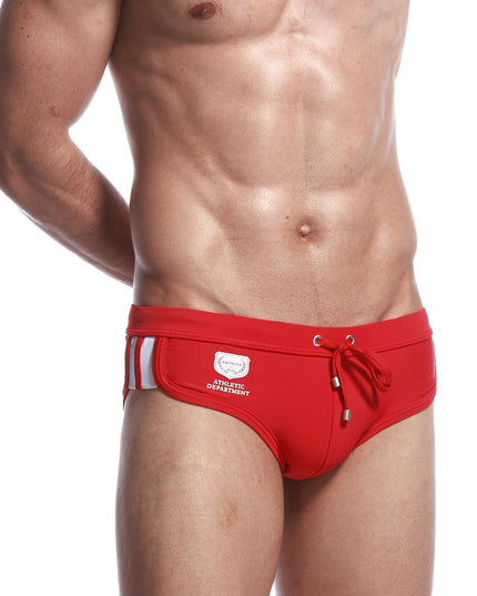 Męskie slipy kąpielowe z paskami po bokach