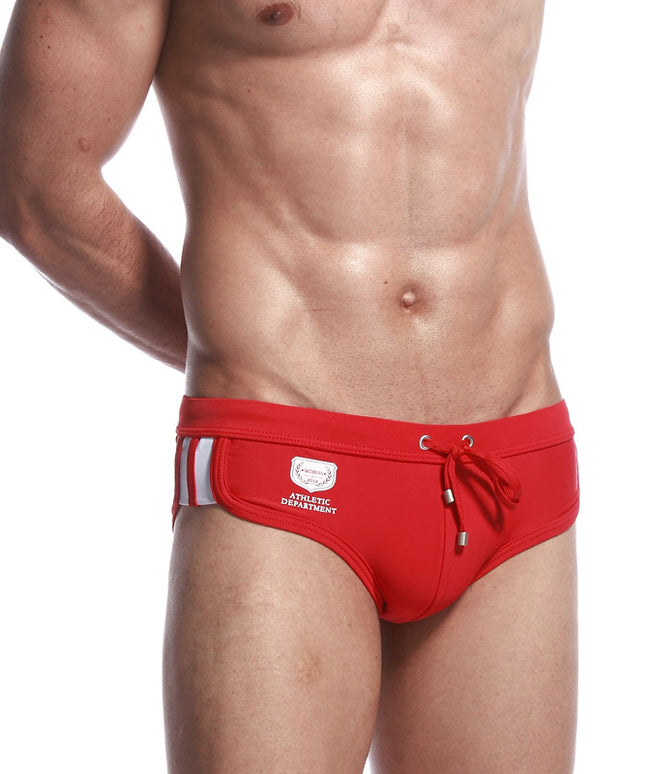 Męskie slipy kąpielowe z paskami po bokach