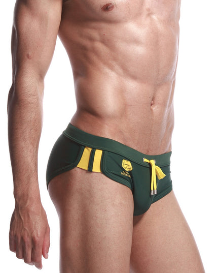 Męskie slipy kąpielowe z paskami po bokach