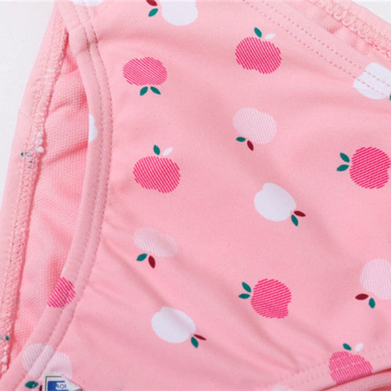 Dwuczęściowy strój kąpielowy bikini dla dziewczynek z falbanką