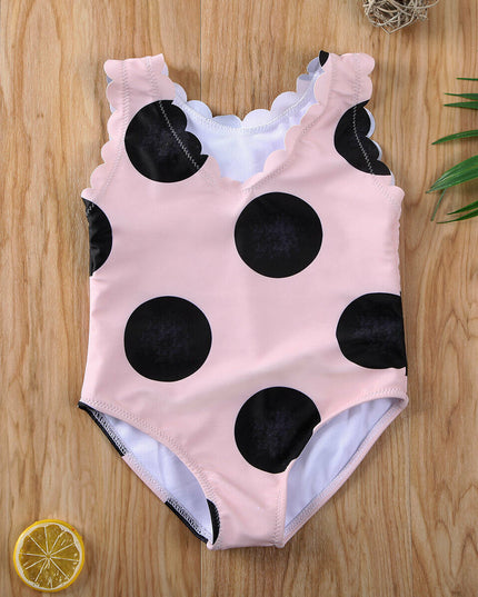 Jednoczęściowy strój kąpielowy dla niemowląt w kropki