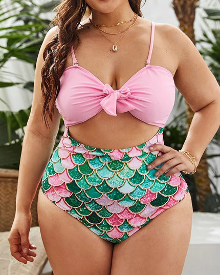 Jednoczęściowy strój kąpielowy tankini syrenka