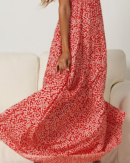 Sukienka maxi na ramiączkach w kwiaty