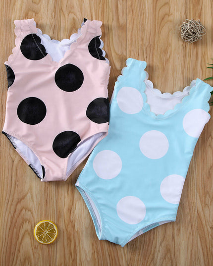 Jednoczęściowy strój kąpielowy dla niemowląt w kropki